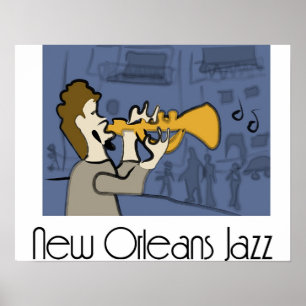 Poster do jazz de Nova Orleães