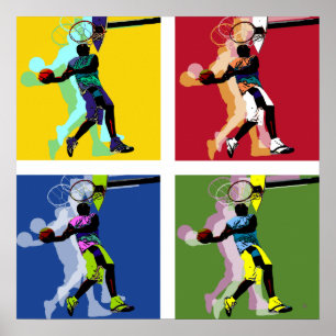 Poster do jogador de basquetebol