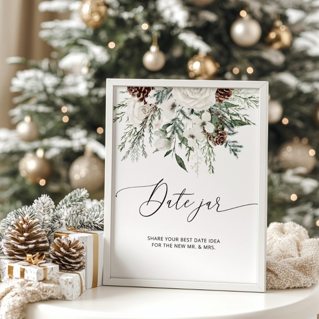 Poster do jogo de noiva do pote de data Evergreen  (Criador carregado)