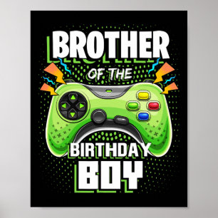 Poster Do Jogo de Vídeo de Aniversário do Menino de Anive