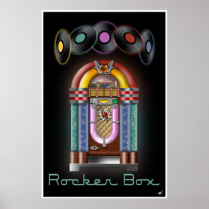 Poster do jukebox da caixa do balancim