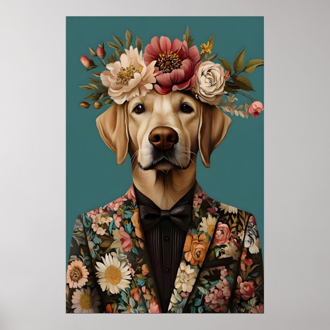 Poster do Labrador Retriever de Terno, Labrador (Frente)