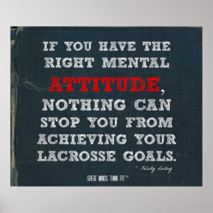 Poster do Lacrosse com atitude e objetivos!