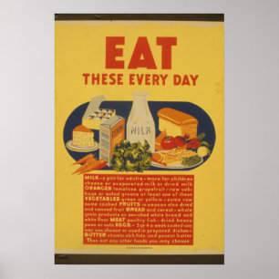 Poster do leite do vintage