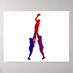 Poster do Lineout do rugby
