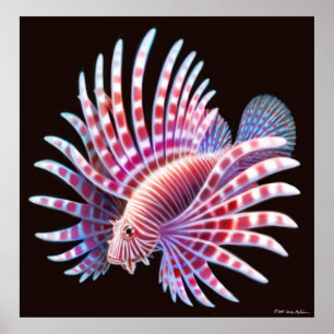 Poster do Lionfish do recife de corais