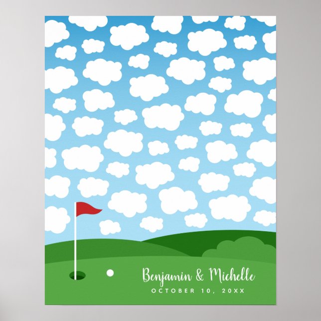 Poster do Livro de Convidado Golf - 50 Assinaturas (Frente)
