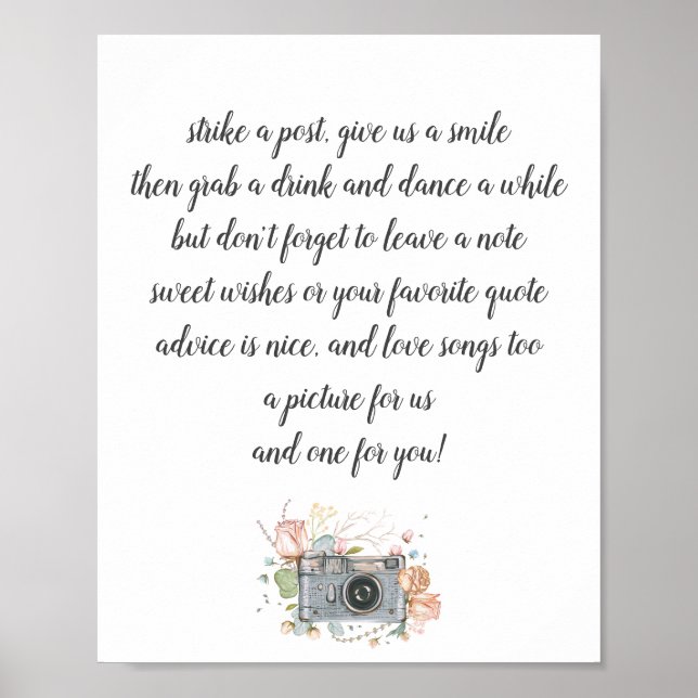 Poster do livro de convidados da cabine de fotos d (Frente)