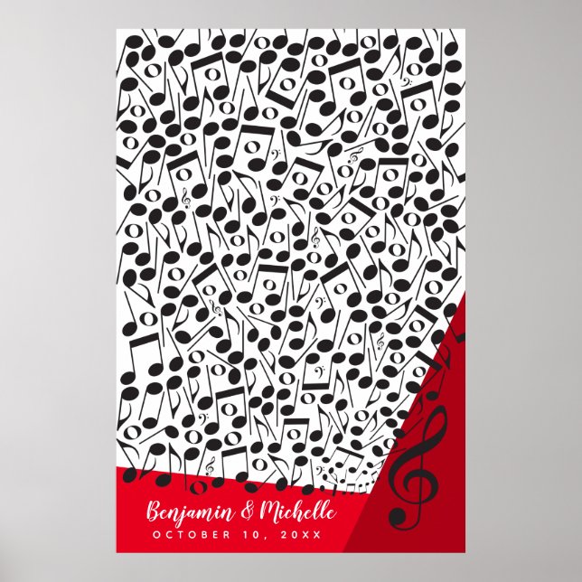 Poster do Livro de Convidados para Notas de Música (Frente)