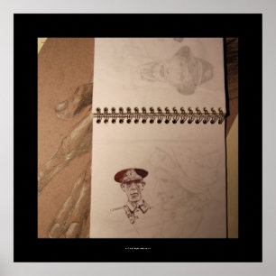 Poster do livro de desenhos do soldado russo