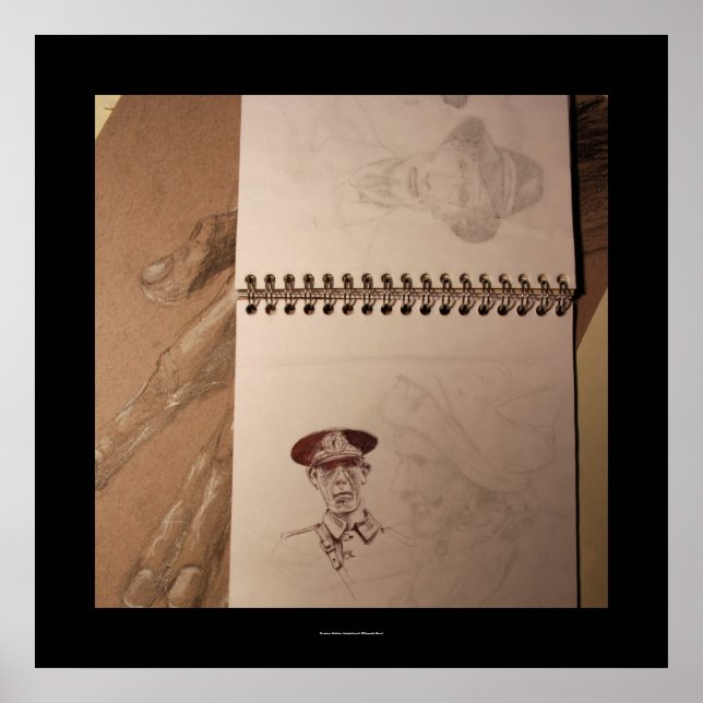 Poster do livro de desenhos do soldado russo (Frente)