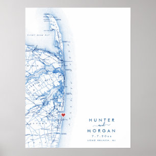 Poster do Livro de Guest do Moderno do Casamento d