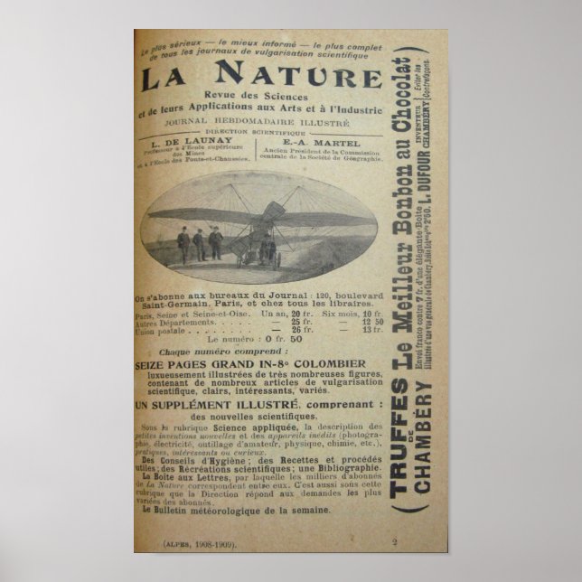 Poster do Livro francês Vintage (Frente)