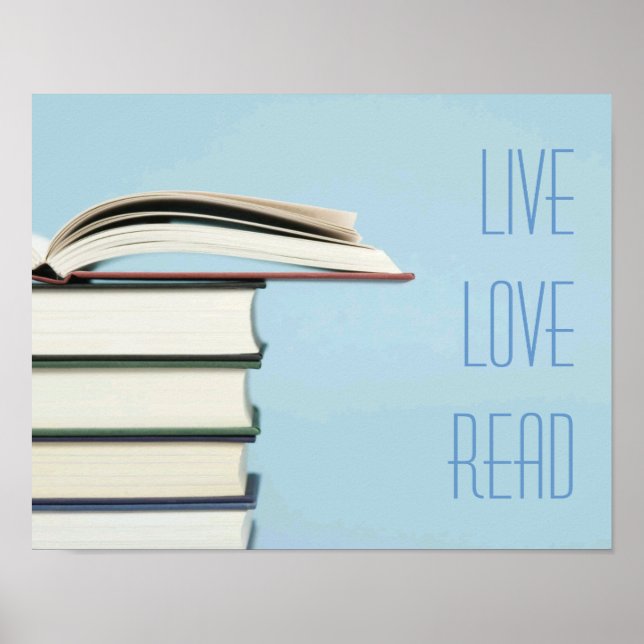 poster do Livro "Live, Love, Read" (Frente)