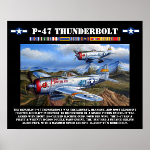Poster do lutador do raio P-47