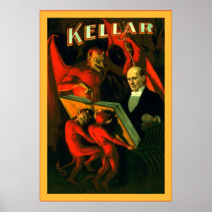 Poster do mágico do vintage do ~ de Kellar
