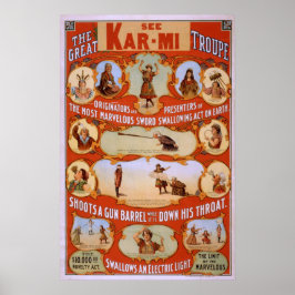Poster do Mágico KAR Troupe VAUDEVILLE