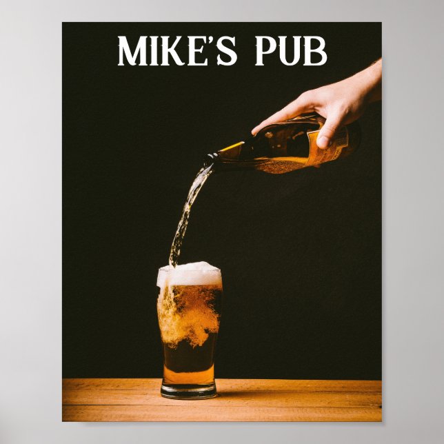 Poster do Mancave do Pub Personalizado - Adicionar (Frente)