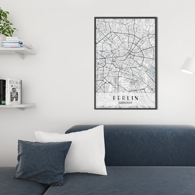 Poster do Mapa da Alemanha de Berlim (berlin germany map)