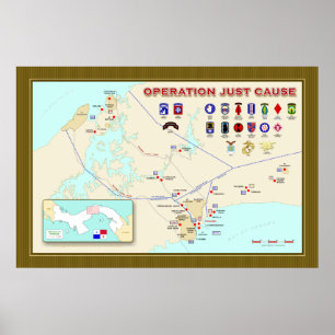 Poster do mapa da causa da operação apenas