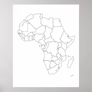 Poster do mapa de África