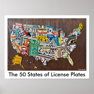 Poster do Mapa de Placas de Licença