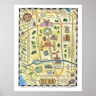 Poster do mapa de Reno