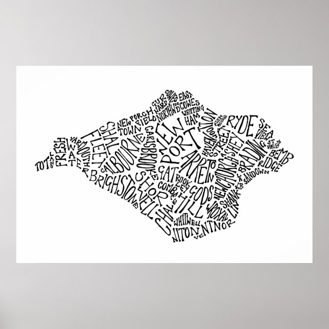 Poster do Mapa de Texto da Ilha Negra (Frente)