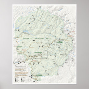 Poster do mapa de Yosemite
