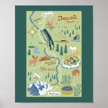 Poster do Mapa do Borough Denali
