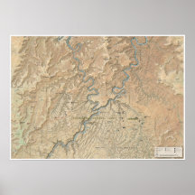 Poster do mapa do Coração de Canyonlands (Utah)