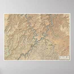 Poster do mapa do Coração de Canyonlands (Utah)