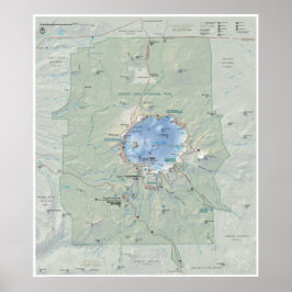 Poster do mapa do Lago Crater