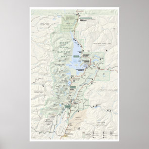 Poster do mapa Grand Teton