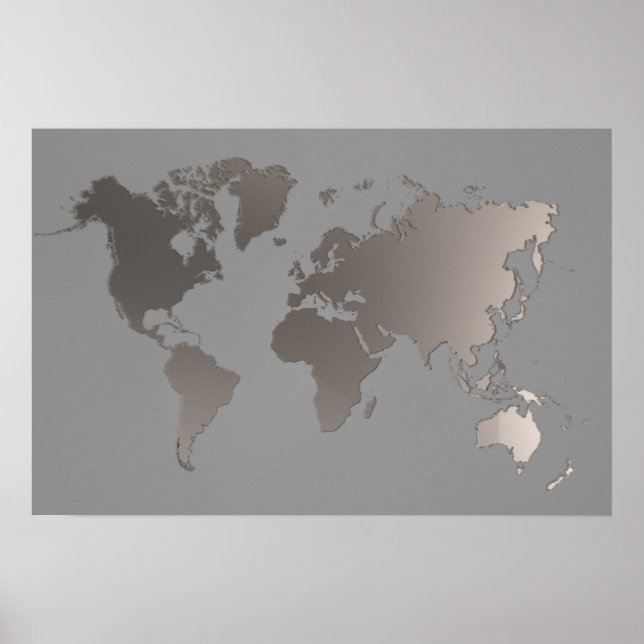 Poster do Mapa Mundial (Frente)