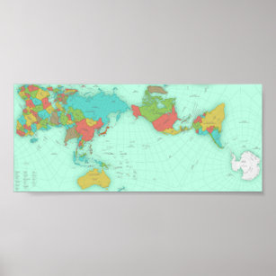 Poster do Mapa Mundial do AuthaGraph
