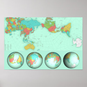 Poster do Mapa Mundial do AuthaGraph