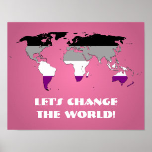 Poster do mapa mundial do orgulho da assexualidade