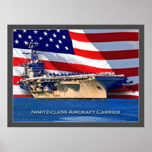 poster do marinho do porta-aviões do Nimitz-class