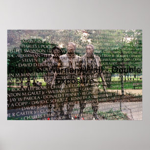 Poster do memorial da parede de Vietnam