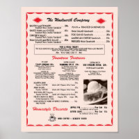 Poster do menu Soda Fountain