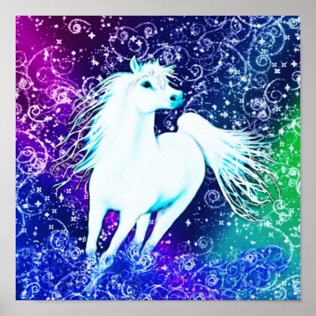 Poster do Mito Árabe do Cavalo Branco (Frente)