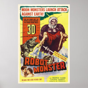 POSTER do MONSTRO do ROBÔ 3D