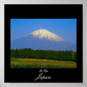 Poster do Monte Fuji no Japão. Fuji San.