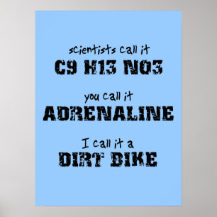 Poster do motocross da adrenalina da bicicleta da
