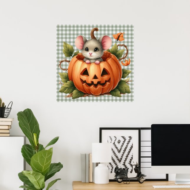 Poster do mouse Halloween (Escritório em casa)