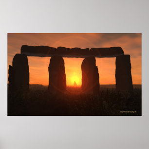 Poster do nascer do sol de Stonehenge