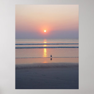 Poster do nascer do sol do oceano de Daytona Beach