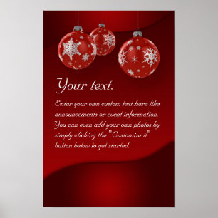 Poster do Natal com ornamento