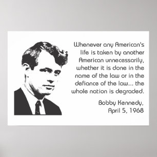 Poster do Nonviolence de Bobby Kennedy